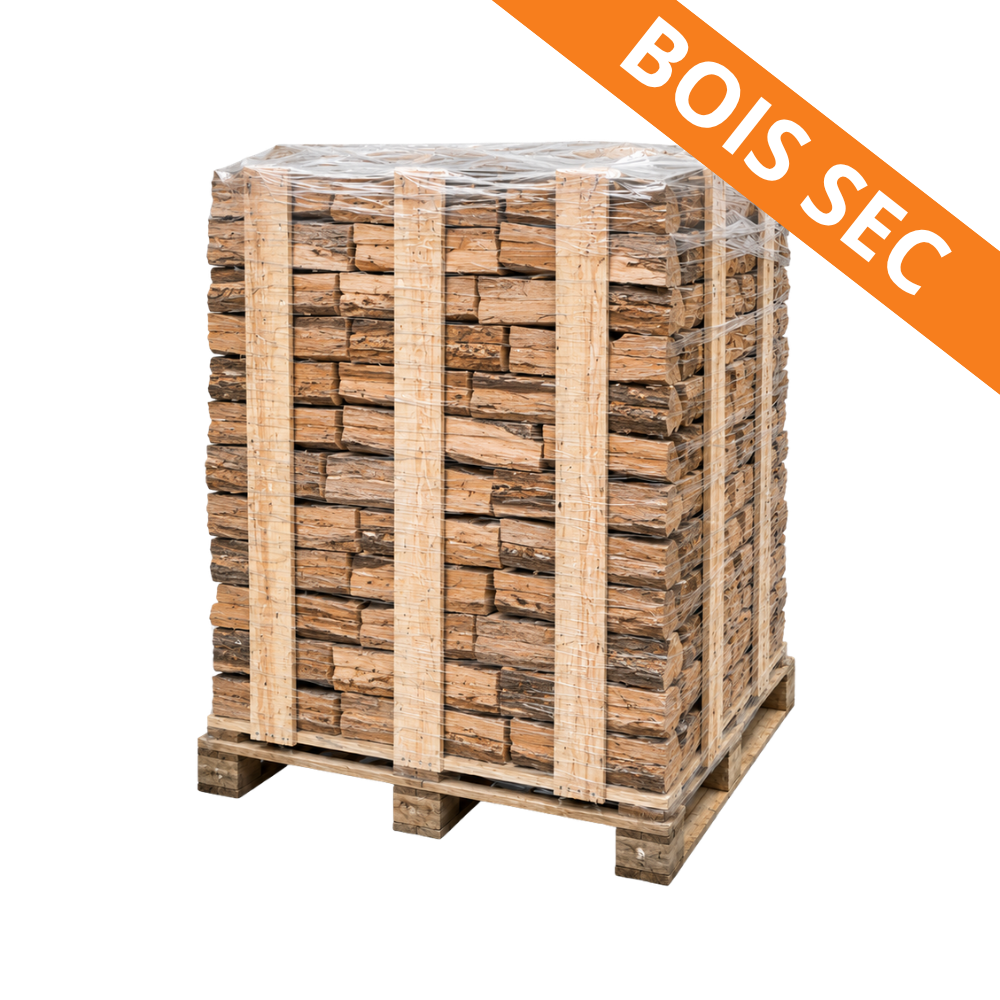 Palette de 1,5 stères – Bois de chauffage 50 cm – Sec séchoir