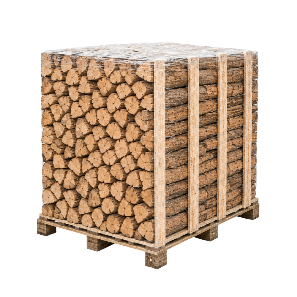 Palette de 1,5 stères – Bois de chauffage 50 cm – Sec séchoir